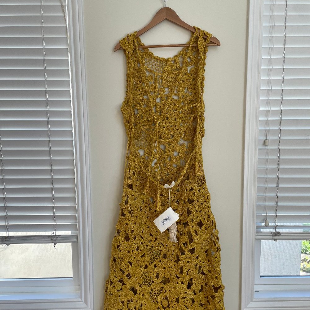 Ulla Johnson Yael Crochet Dress Yellow - Picture 2 of 6